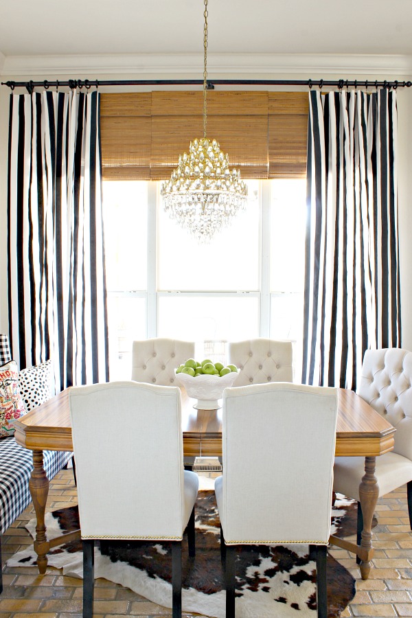 How To Make A Lined Curtain Panel Black And White Striped
