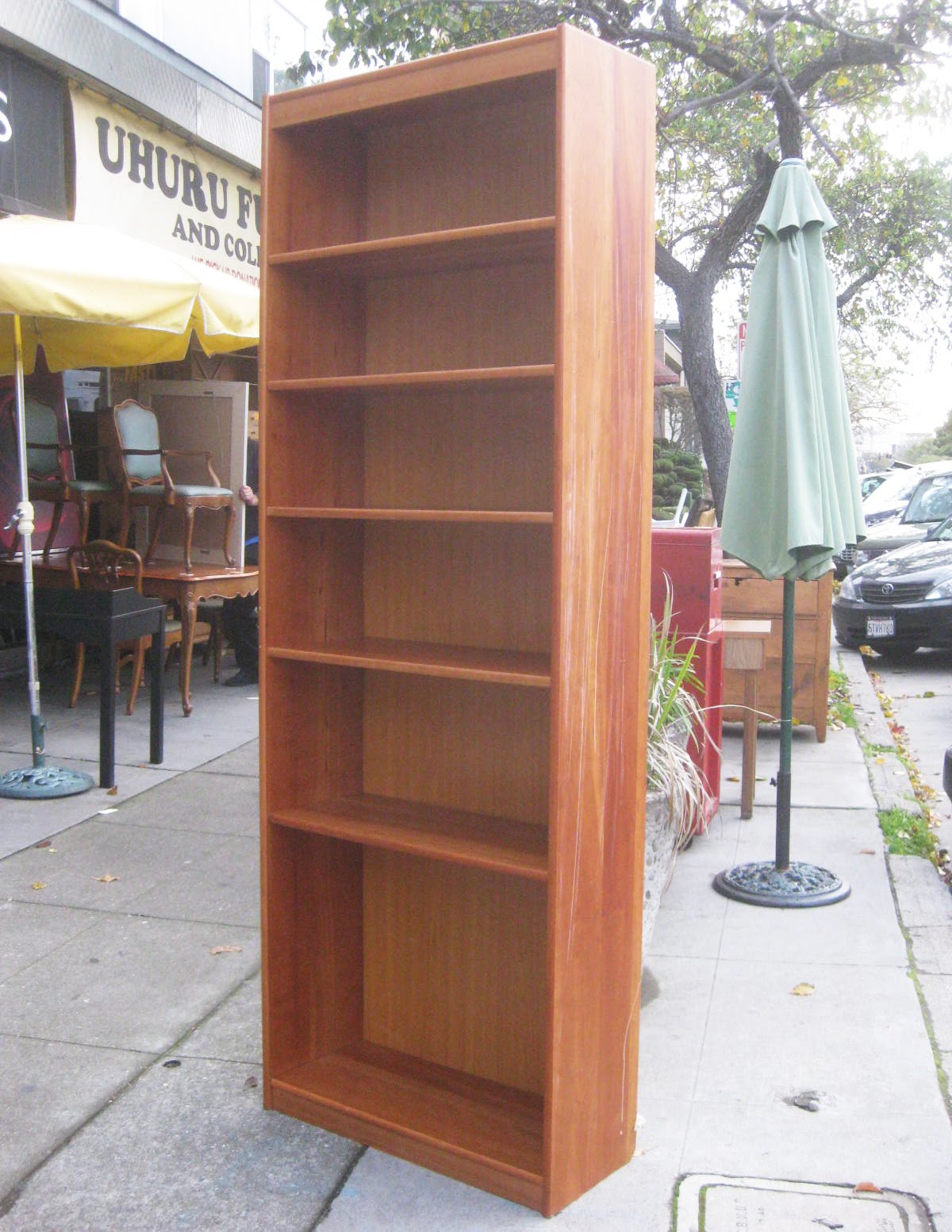 UHURU FURNITURE & COLLECTIBLES SOLD Cherry Finish Bookshelf 80
