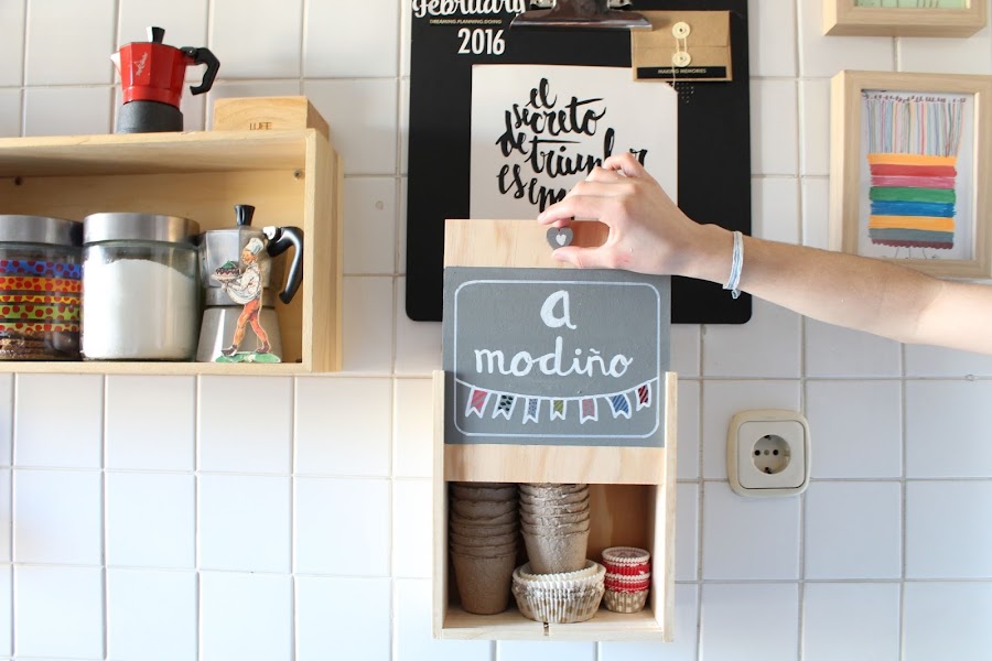 caja de madera almacenaje