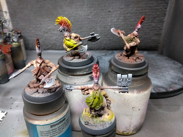 POP!!! Bringing in some yellows (VMA Sand with Inktensity Yellow glaze)