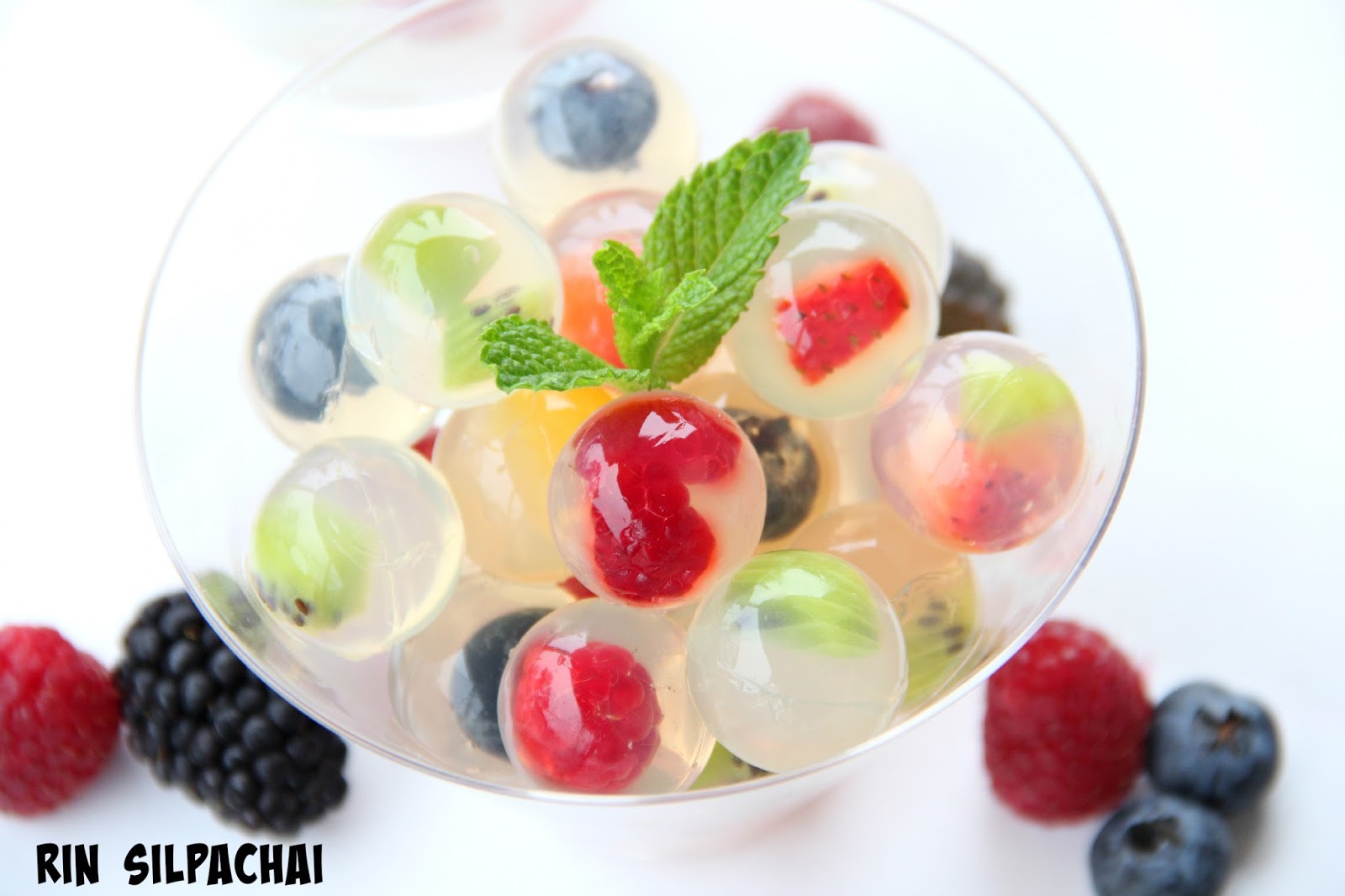 Rin's Cookbook วุ้นลูกแก้วผลไม้ Fruit Jelly Bubbles!