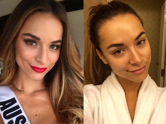 Wajah Peserta Miss Universe Dengan dan Tanpa Solekan Wajah Peserta Miss Universe Dengan dan Tanpa Solekan
