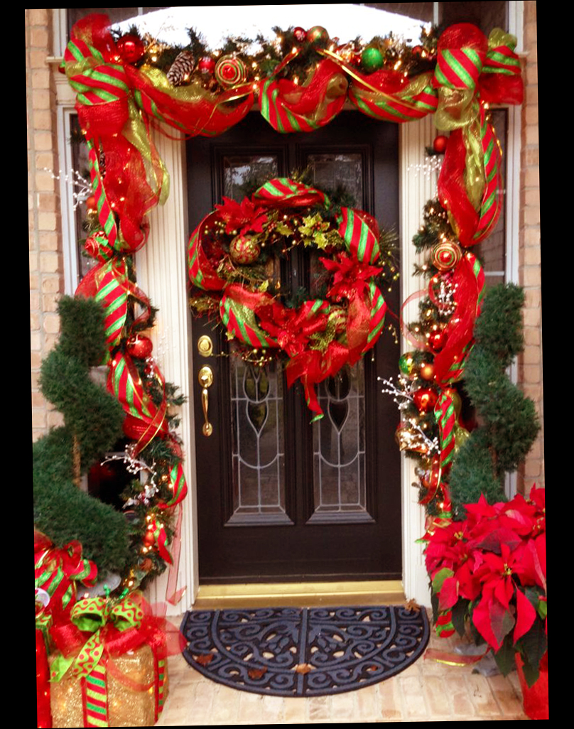 Christmas Front Door Porch Decorations - Ellecrafts