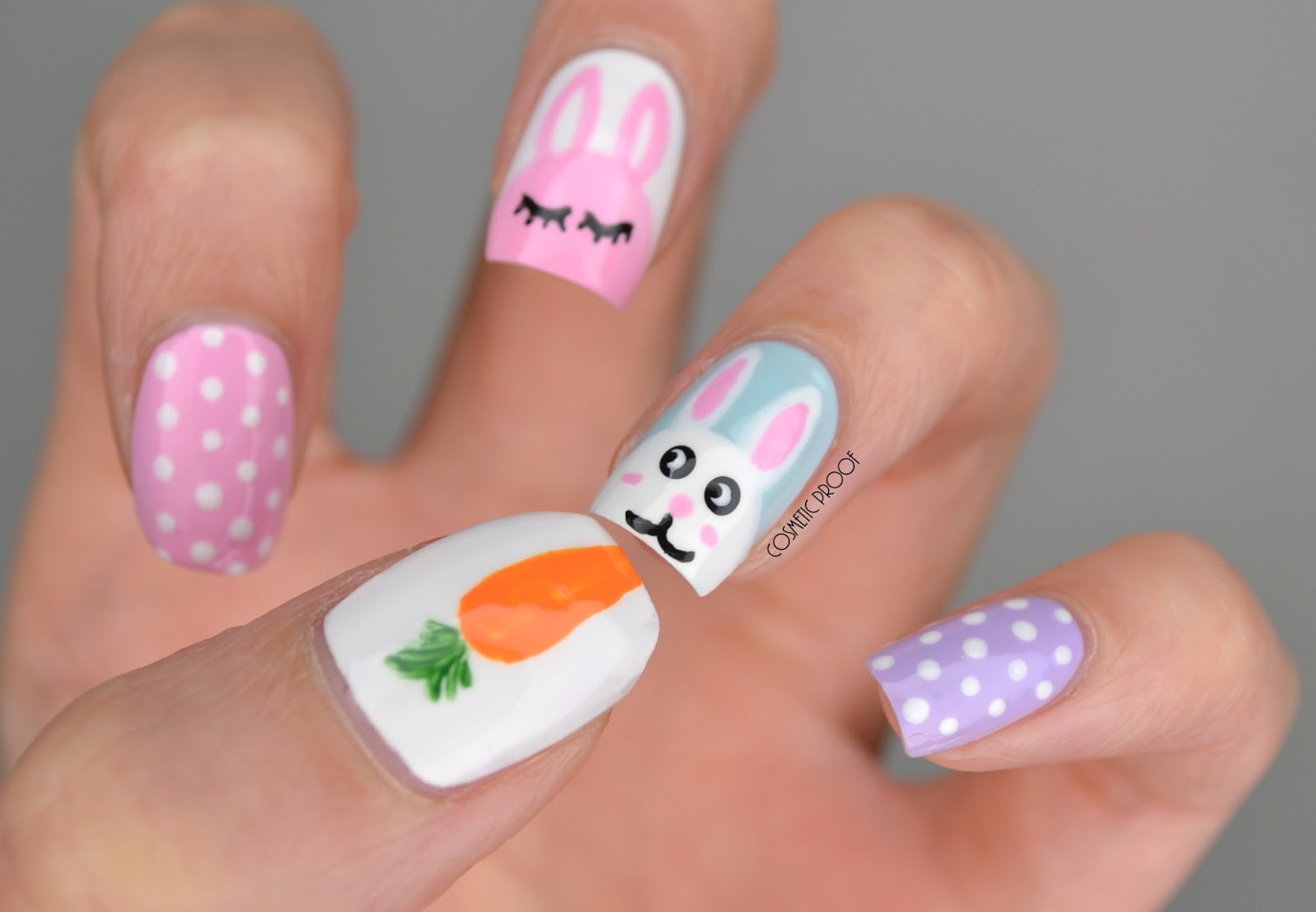 NAILS What Does a Bunny Like to Eat? ManiMonday Cosmetic Proof