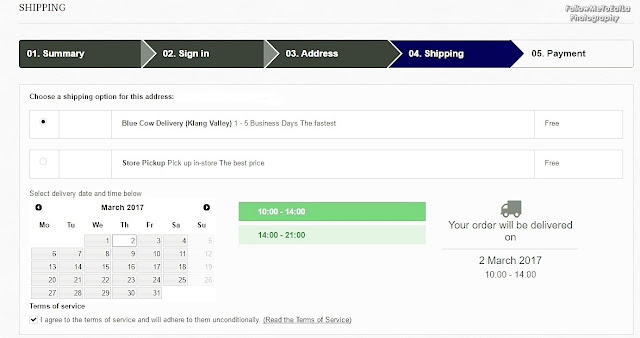 Step 6 ~ Choose your shipping option 