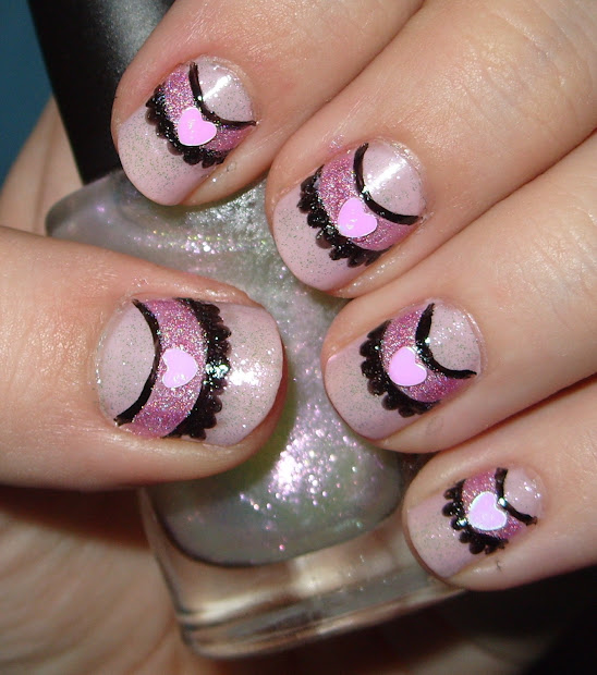 sharihearts pink & black valentine's