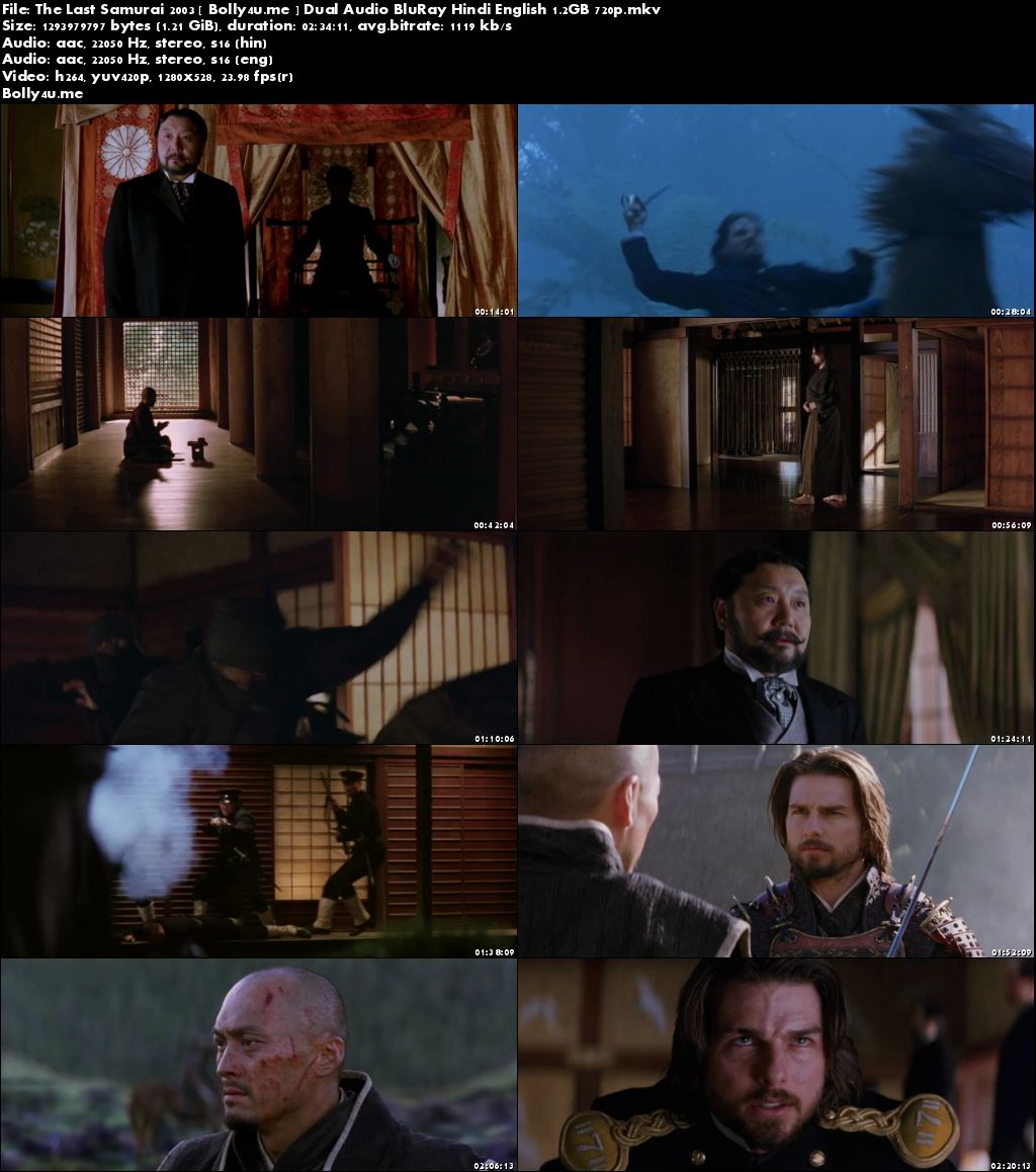 The Last Samurai 2003 BluRay 450MB Hindi Dubbed Dual Audio 480p Download