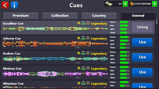 trik mendapatkan cue legendary 8 ball pool