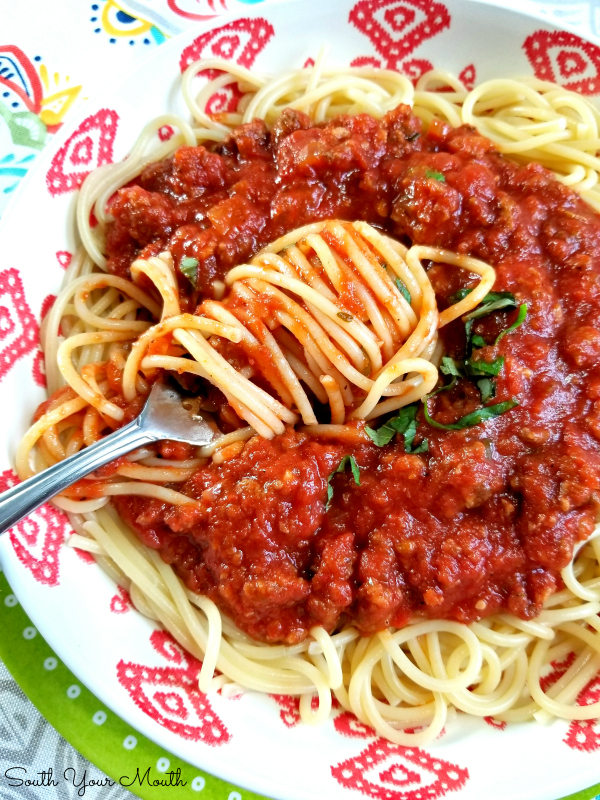 South Your Mouth: Homemade Spaghetti with Meat Sauce