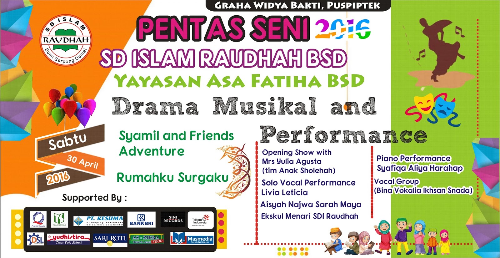 BACKDROOP POSTER BANNER PENTAS SENI (PENSI) COREL DRAW CDR