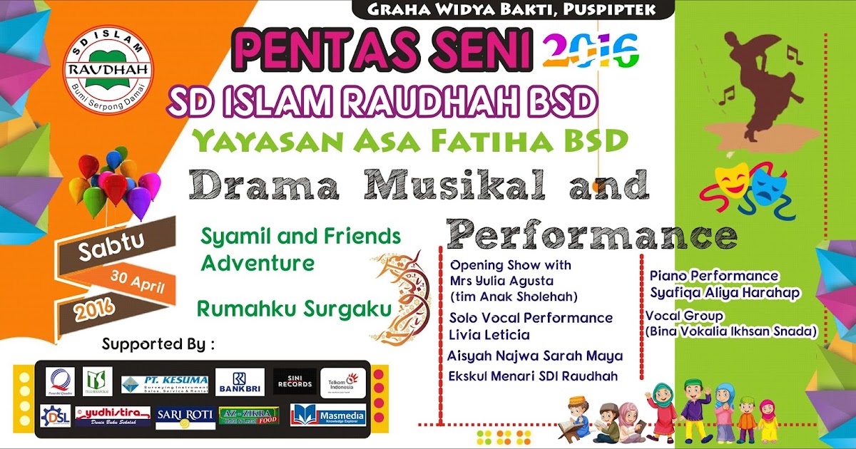 BACKDROOP POSTER BANNER PENTAS SENI (PENSI) COREL DRAW CDR