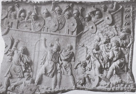 Scenes from the Dacian Wars are captured on the  extraordinary bas relief that decorates Trajan's Column