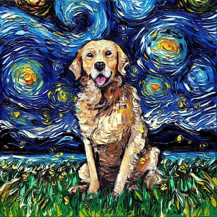 Artist Whose Beautiful Painting Was Mistaken For A Van Gogh Created Incredible 'Starry Night' Dog Series Artist Whose Beautiful Painting Was Mistaken For A Van Gogh Created Incredible 'Starry Night' Dog Series
