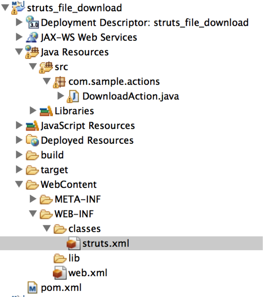 Programming for beginners Struts2 Download file example