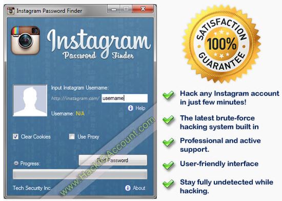 تطبيق Instagram Password Finder لتهكير الانستقرام