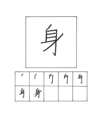 kanji tubuh