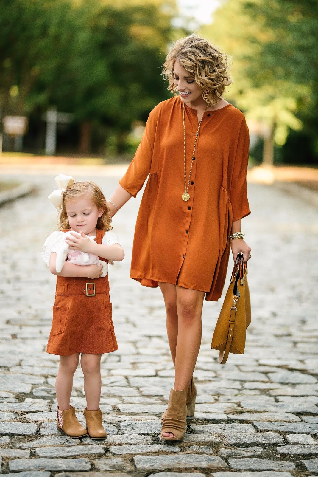Mommy and me outfits for fall - Under $50 Rust Dress + A Huge Sale! - Something Delightful Blog