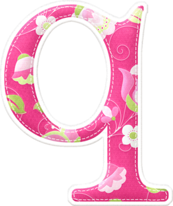 Precioso Alfabeto Rosa con Flores.