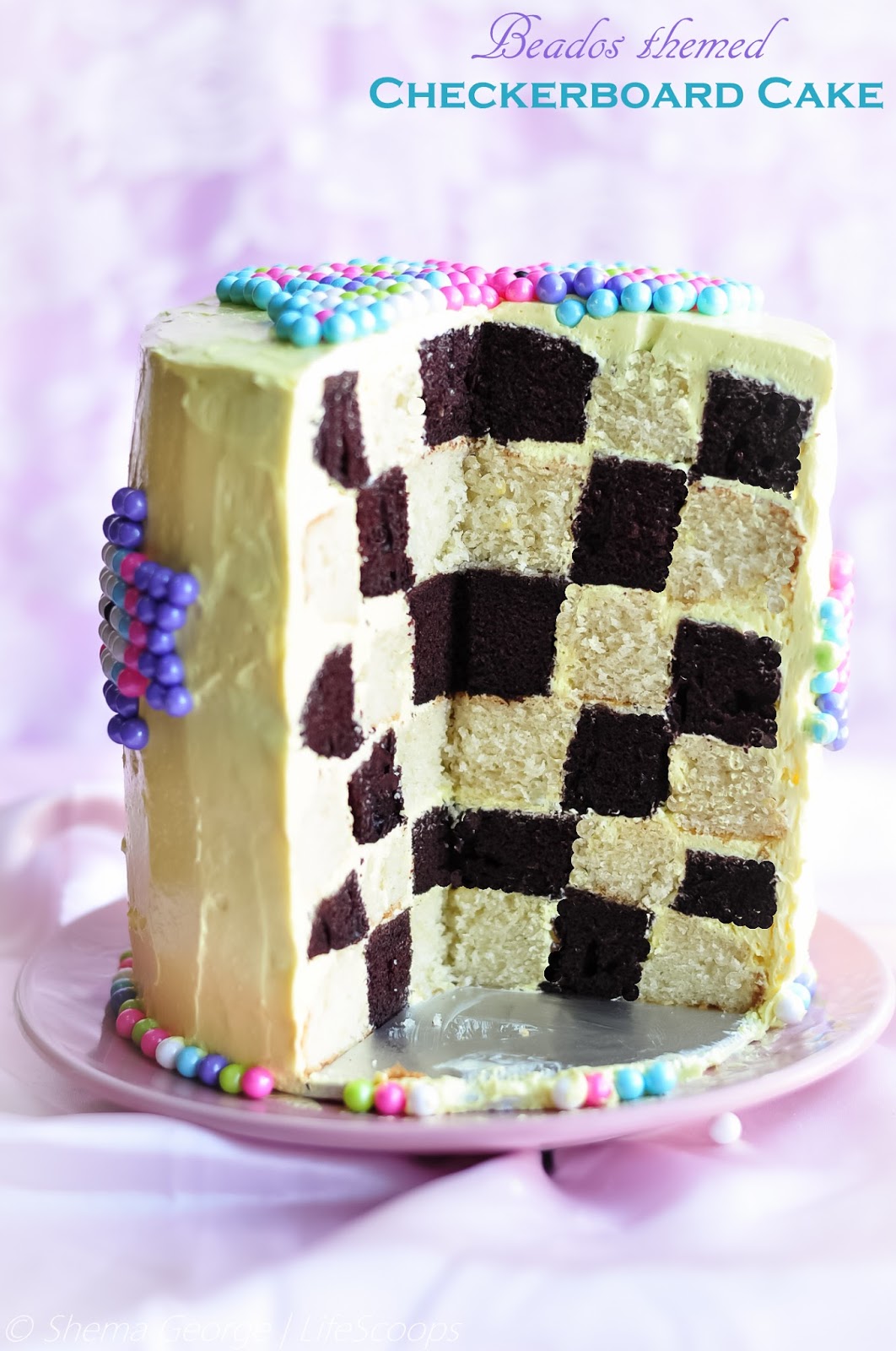 Chocolate Vanilla Checkerboard Cake Chocolate Vanilla Checkerboard Cake