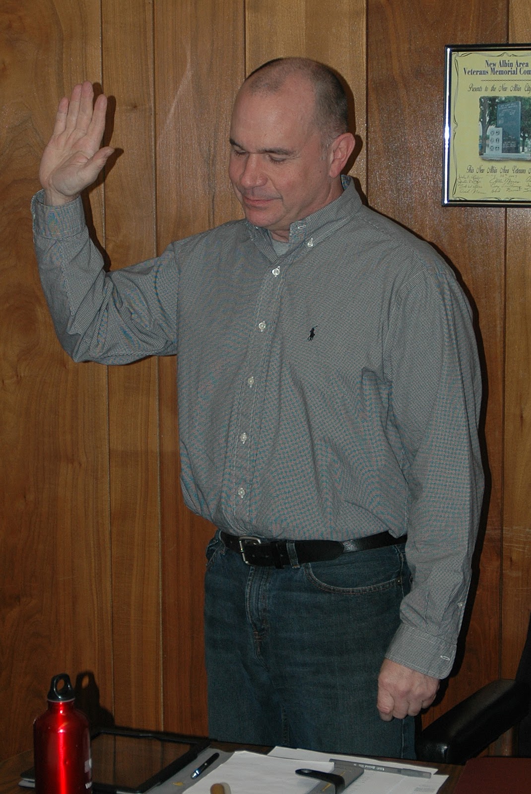 Shallow Thoughts from Iowa City of New Albin installs new officers