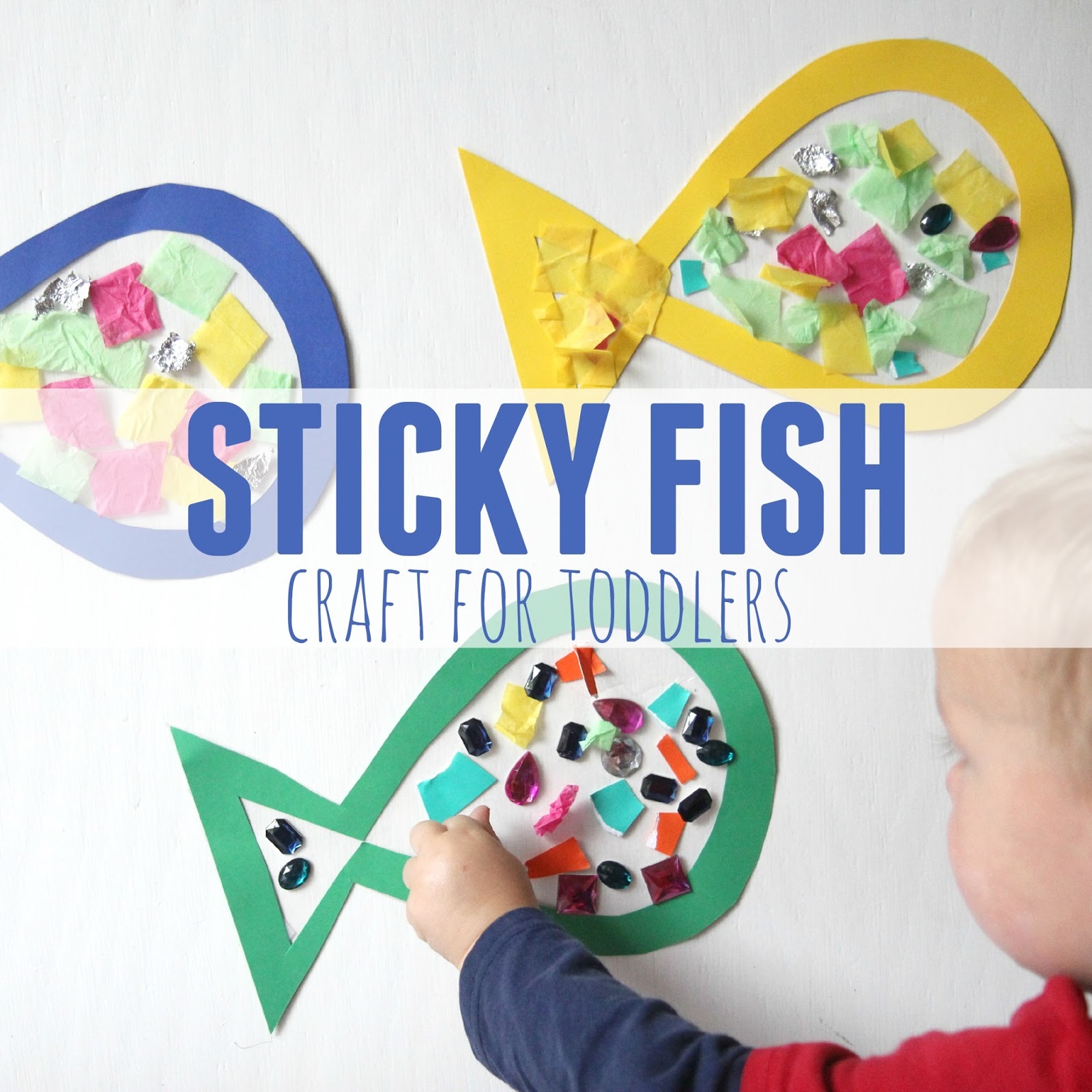 Toddler Roved Sticky Fish Craft For Toddlers
