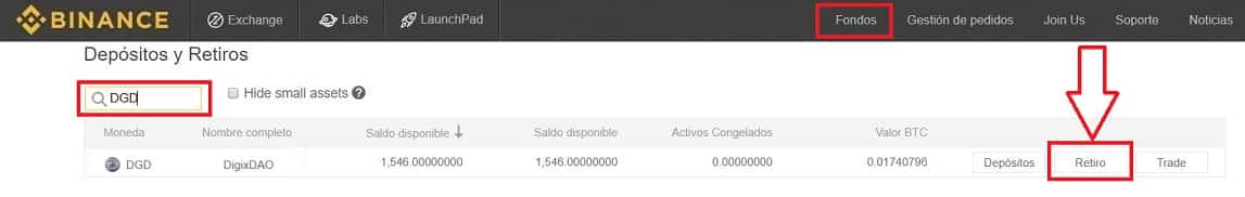 Saldo Criptomoneda DigixDAO (DGD) Saldo y Enviar Guardar Monedero Wallet o Billetera Monedas Coin DigixDAO (DGD) Digix Dao