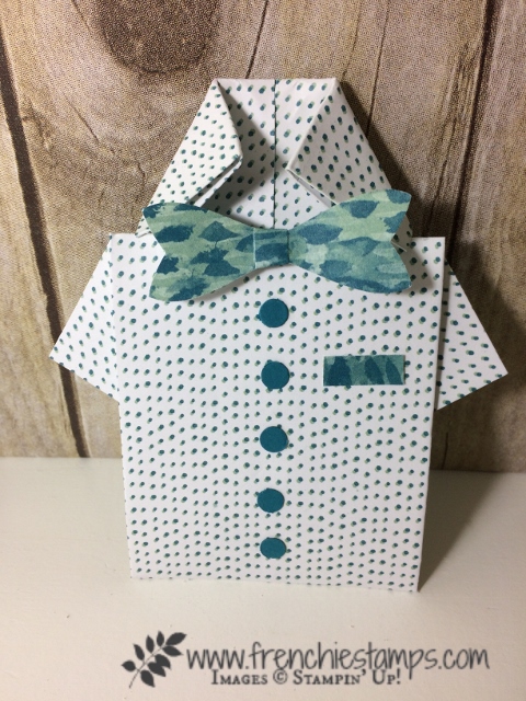 Paper Men Shirt greeting Cards, Frenchiestamps,