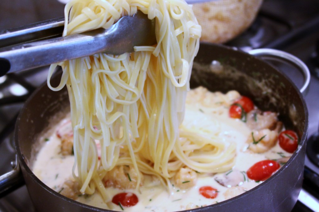 Menu Musings of a Modern American Mom Lobster Linguine with Cognac