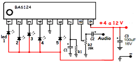 Double Stéréo 12 indicateur de niveau DEL Vu meter Lampes Réglable Vitesse Lumière Board