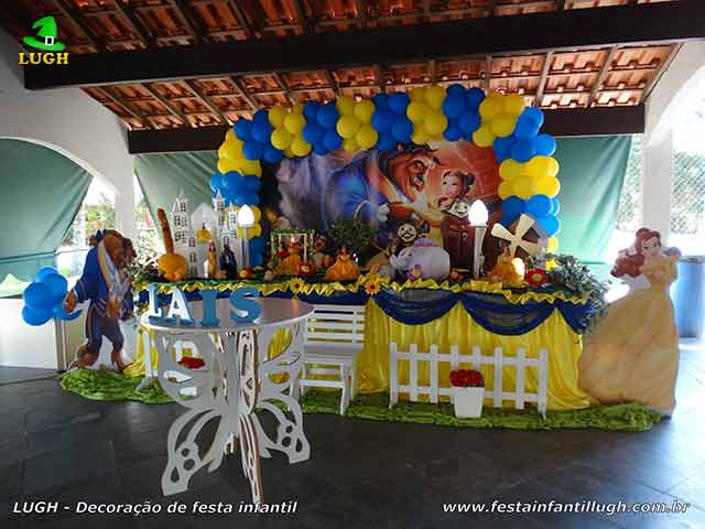 Decoração infantil A Bela e a Fera para festa de aniversário - Barra RJ