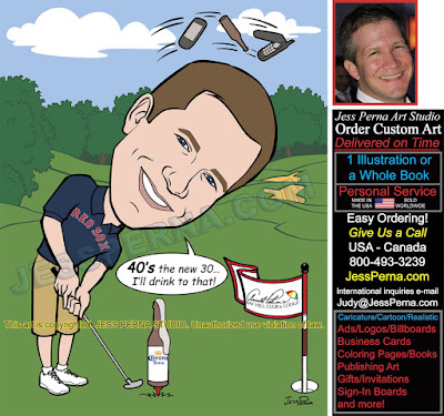 40th Birthday Golfer Party Invitation Sign-in Board