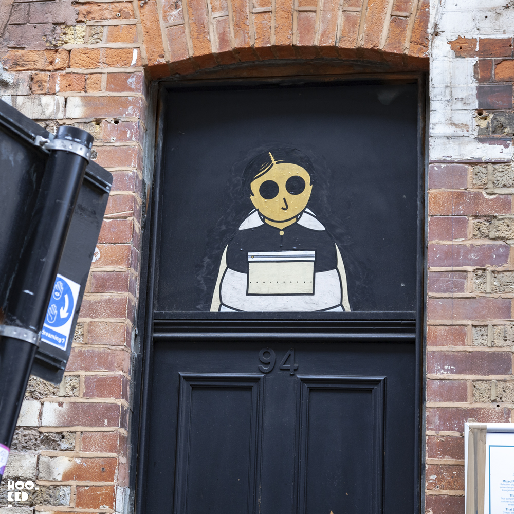 Brick Lane Street Art, French Street Art Duo Kamlaurene Paste-ups in London Brick Lane Street Art, French Street Art Duo Kamlaurene Paste-ups in London