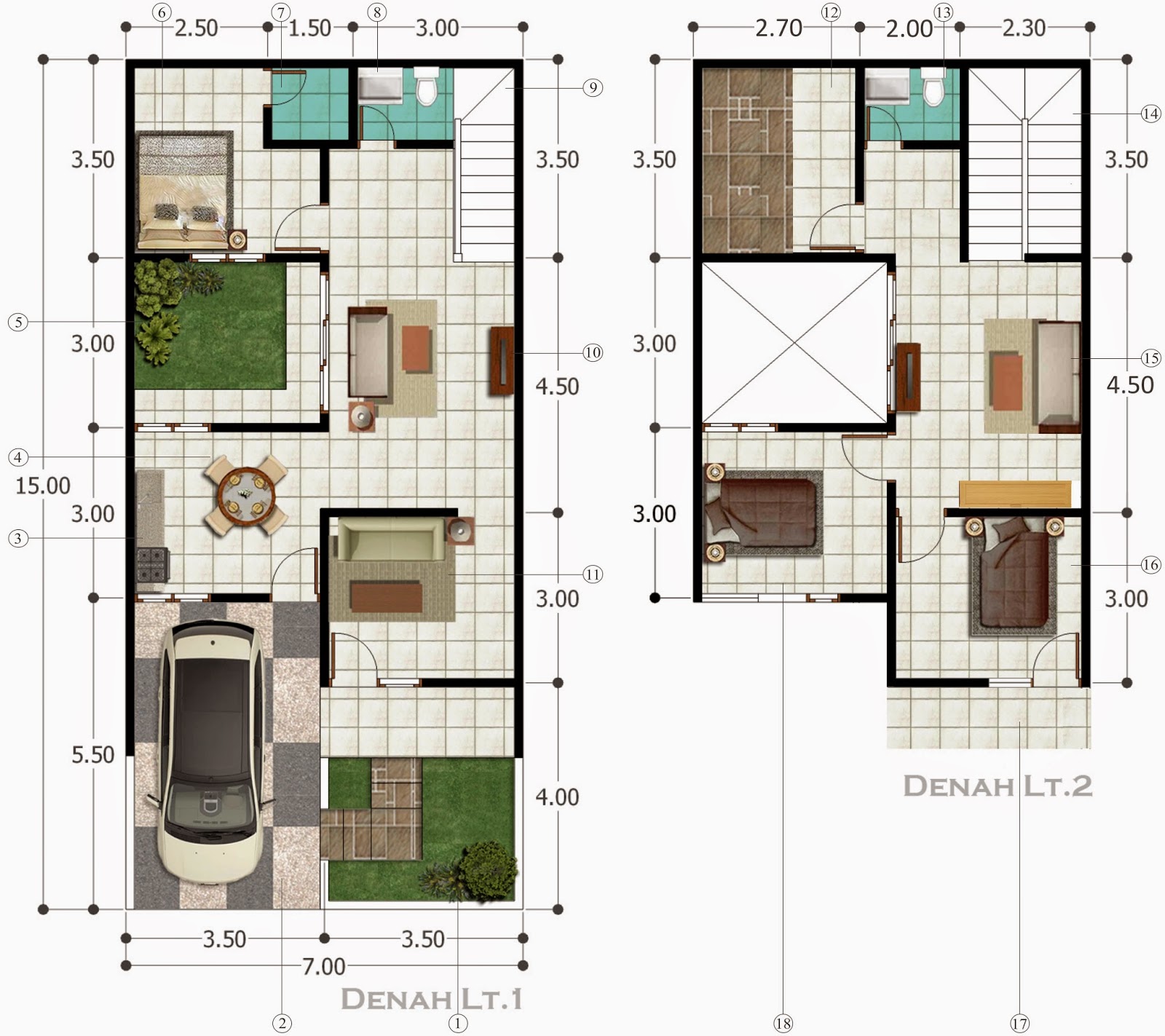 Contoh Denah Rumah Dan Penjelasannya Desain Rumah