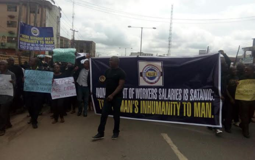 0000 Photos: Edo state local government workers stage protest over unpaid salary arrears