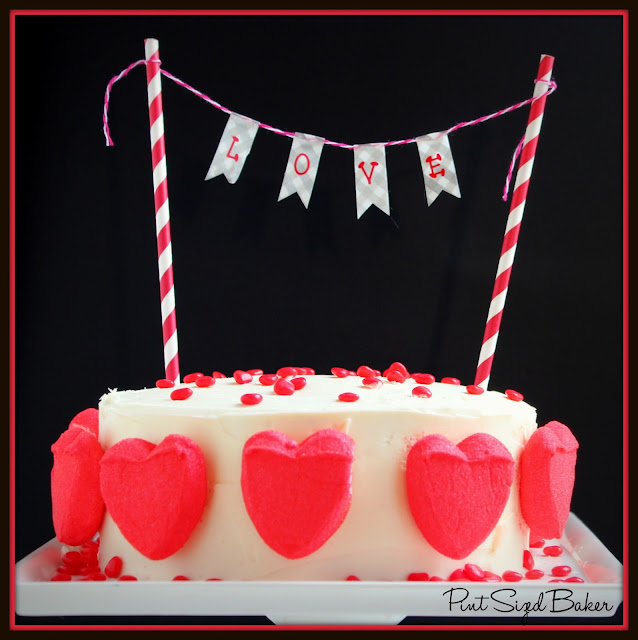 This simple yet stunning pretty Valentine's Cake is perfect for any day of the year that you want to tell someone "I love you"!