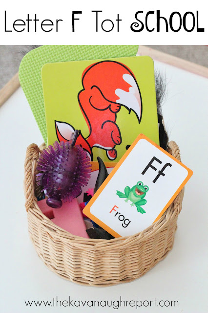 Tot school ideas for the letter f. These ideas can help to teach toddlers their letters.
