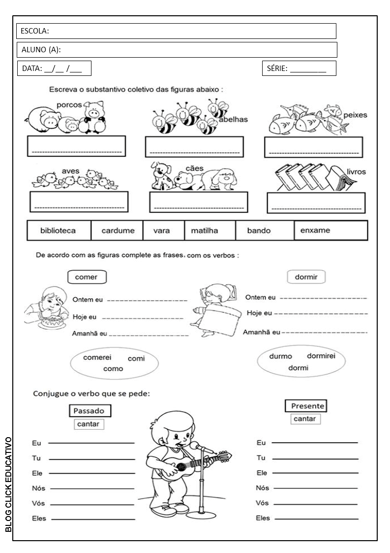 SUBSTANTIVO COLETIVO PARA 4º ANO