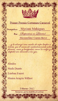 Primer Premio Certamen Carnaval en Parnassus