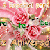Mensagem de Aniversário com Flores
