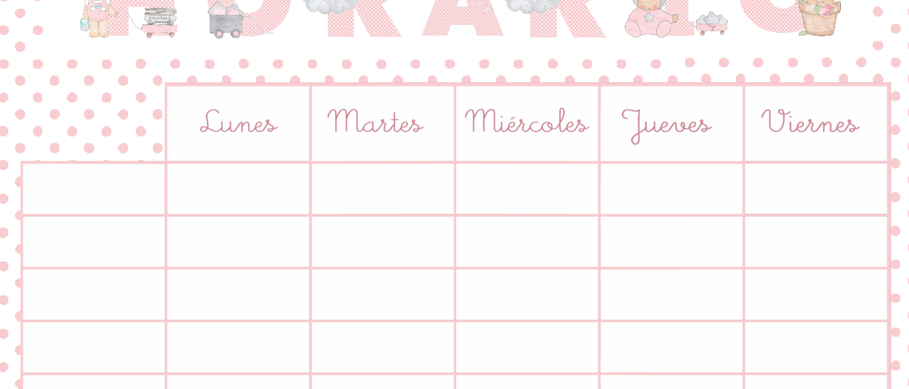 GRATIS PARA IMPRIMIR : NUEVOS HORARIOS ESCOLARES