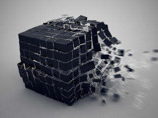 3d Cube burst forming 3d