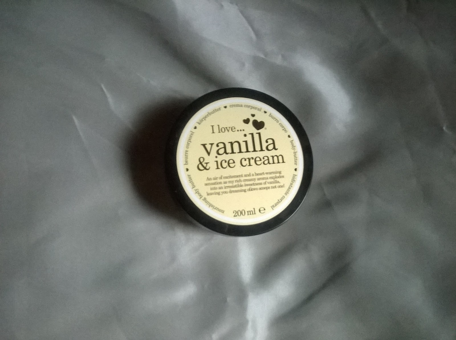 unt de corp I love... Vanilla & ice cream