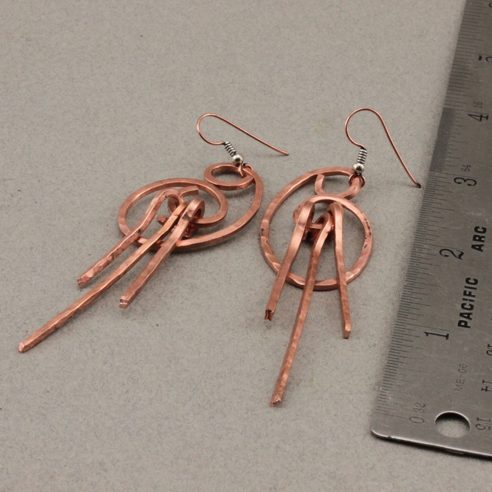 OscarCrow Handmade Jewelry Earrings in minutes..Copper wire fun