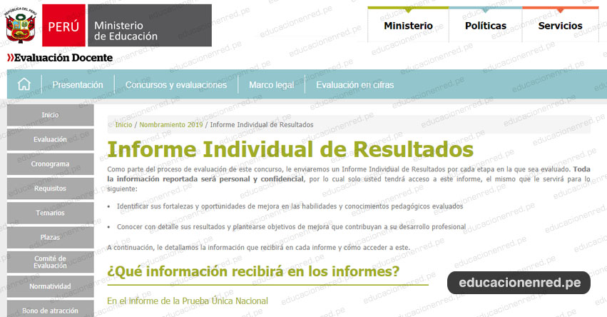 MINEDU enviará Informe Individual de Resultados de la Prueba Única Nacional de Nombramiento Docente 2019 - www.minedu.gob.pe MINEDU enviará Informe Individual de Resultados de la Prueba Única Nacional de Nombramiento Docente 2019 - www.minedu.gob.pe