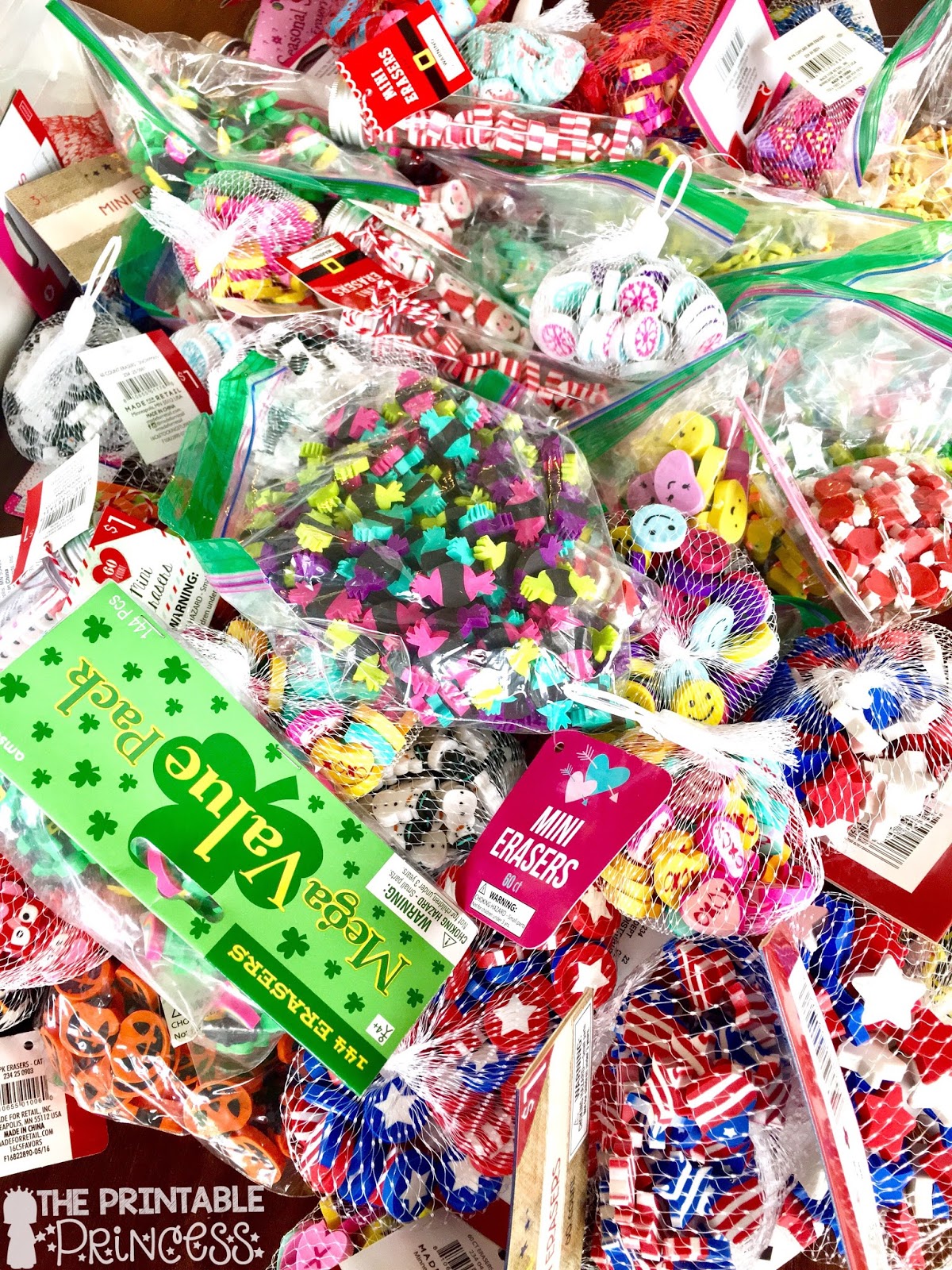 The Printable Princess Mini Eraser Storage Solution for the Classroom