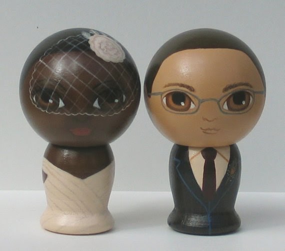 African American Brides Website Cake Toppers by DandelionLand
