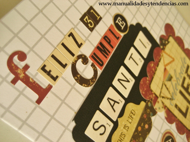 Scrapbooking Tarjeta de cumpleaños chico / Birthday card for a boy / Carte d