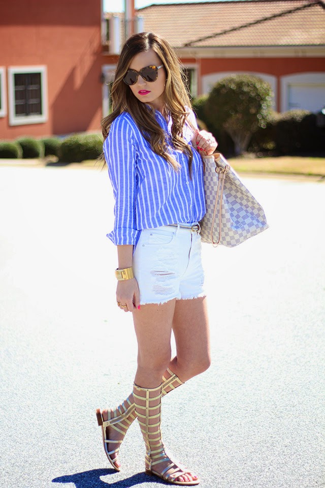 Megan Runion // For All Things Lovely: Stripes + Gladiators
