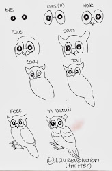 owl draw cartoon simple step way magic last form