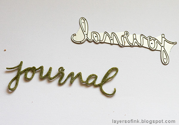 Layers of ink - Wrapped Leather Journal by Anna-Karin Evaldsson with Eileen Hull Sizzix dies